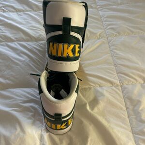 Nike High-Top Sneakers with Yellow Logo